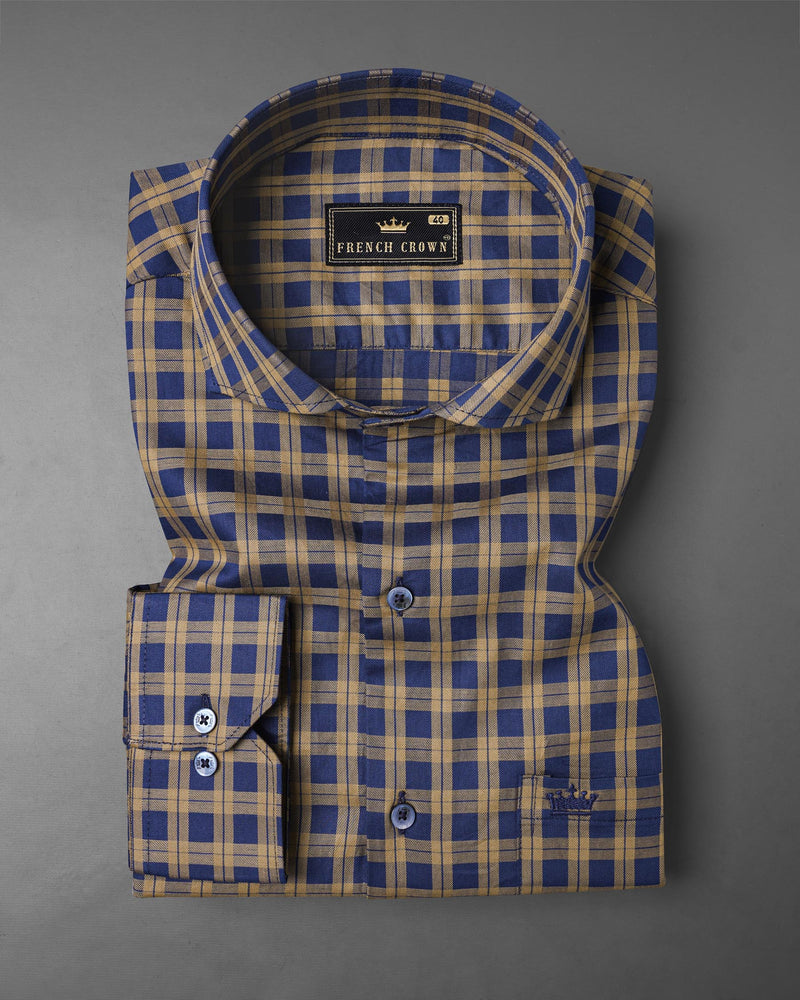 Biscay Navy Blue and Sandrift Brown Plaid Dobby Textured Premium Giza Cotton Shirt 7792-CA-BLE-38,7792-CA-BLE-38,7792-CA-BLE-39,7792-CA-BLE-39,7792-CA-BLE-40,7792-CA-BLE-40,7792-CA-BLE-42,7792-CA-BLE-42,7792-CA-BLE-44,7792-CA-BLE-44,7792-CA-BLE-46,7792-CA-BLE-46,7792-CA-BLE-48,7792-CA-BLE-48,7792-CA-BLE-50,7792-CA-BLE-50,7792-CA-BLE-52,7792-CA-BLE-52