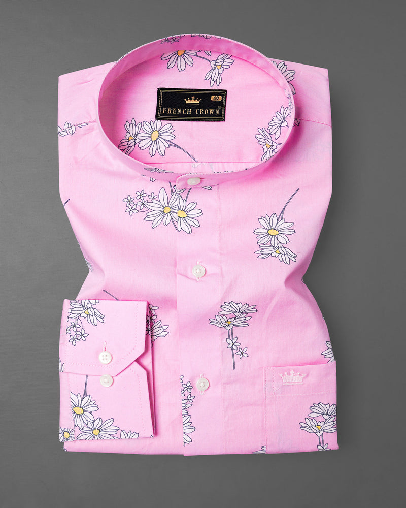 Chantilly Pink Floral Printed Premium Cotton Shirt 7807-M-38,7807-M-38,7807-M-39,7807-M-39,7807-M-40,7807-M-40,7807-M-42,7807-M-42,7807-M-44,7807-M-44,7807-M-46,7807-M-46,7807-M-48,7807-M-48,7807-M-50,7807-M-50,7807-M-52,7807-M-52