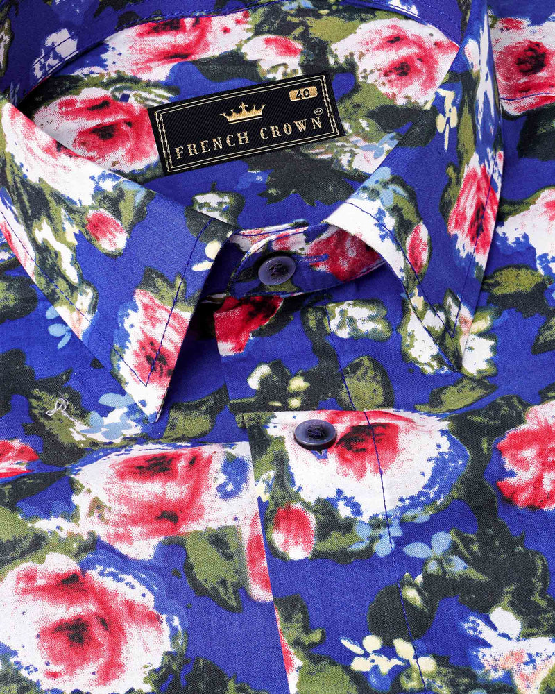 Medium Slate Blue Floral Printed Premium Cotton Shirt 7818-BLE-38,7818-BLE-38,7818-BLE-39,7818-BLE-39,7818-BLE-40,7818-BLE-40,7818-BLE-42,7818-BLE-42,7818-BLE-44,7818-BLE-44,7818-BLE-46,7818-BLE-46,7818-BLE-48,7818-BLE-48,7818-BLE-50,7818-BLE-50,7818-BLE-52,7818-BLE-52