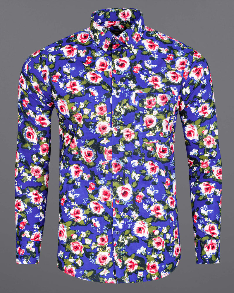 Medium Slate Blue Floral Printed Premium Cotton Shirt 7818-BLE-38,7818-BLE-38,7818-BLE-39,7818-BLE-39,7818-BLE-40,7818-BLE-40,7818-BLE-42,7818-BLE-42,7818-BLE-44,7818-BLE-44,7818-BLE-46,7818-BLE-46,7818-BLE-48,7818-BLE-48,7818-BLE-50,7818-BLE-50,7818-BLE-52,7818-BLE-52