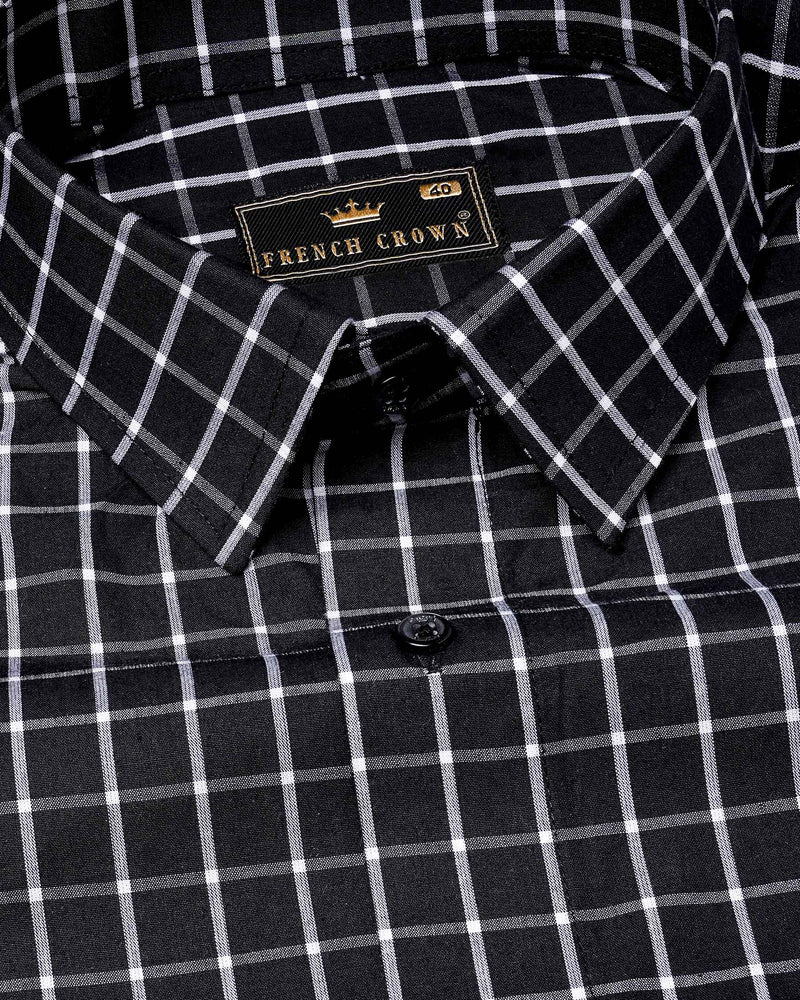 Jade Black Windowpane Premium Cotton Shirt 7842-BLK-38,7842-BLK-38,7842-BLK-39,7842-BLK-39,7842-BLK-40,7842-BLK-40,7842-BLK-42,7842-BLK-42,7842-BLK-44,7842-BLK-44,7842-BLK-46,7842-BLK-46,7842-BLK-48,7842-BLK-48,7842-BLK-50,7842-BLK-50,7842-BLK-52,7842-BLK-52