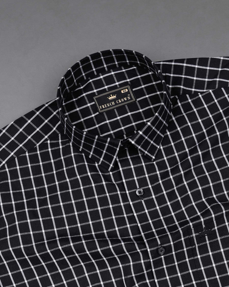 Jade Black Windowpane Premium Cotton Shirt 7842-BLK-38,7842-BLK-38,7842-BLK-39,7842-BLK-39,7842-BLK-40,7842-BLK-40,7842-BLK-42,7842-BLK-42,7842-BLK-44,7842-BLK-44,7842-BLK-46,7842-BLK-46,7842-BLK-48,7842-BLK-48,7842-BLK-50,7842-BLK-50,7842-BLK-52,7842-BLK-52