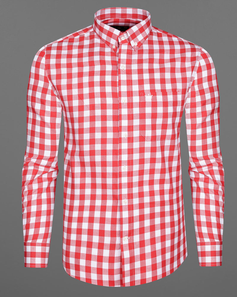 Bright White and Mahogany Red Checkered Twill Premium Cotton Shirt 7847-BD-38,7847-BD-38,7847-BD-39,7847-BD-39,7847-BD-40,7847-BD-40,7847-BD-42,7847-BD-42,7847-BD-44,7847-BD-44,7847-BD-46,7847-BD-46,7847-BD-48,7847-BD-48,7847-BD-50,7847-BD-50,7847-BD-52,7847-BD-52