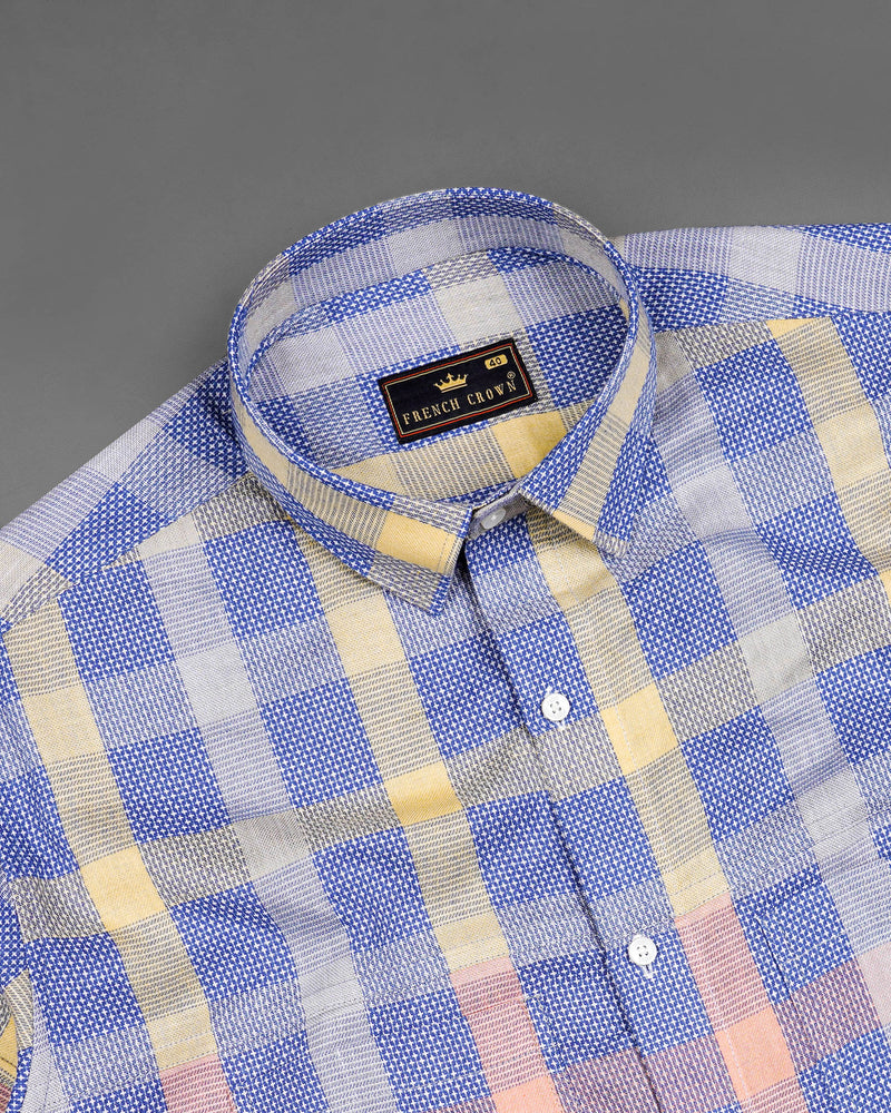 Scampi Blue Plaid Dobby Textured Premium Giza Cotton Designer Shirt 7848-P117-38,7848-P117-38,7848-P117-39,7848-P117-39,7848-P117-40,7848-P117-40,7848-P117-42,7848-P117-42,7848-P117-44,7848-P117-44,7848-P117-46,7848-P117-46,7848-P117-48,7848-P117-48,7848-P117-50,7848-P117-50,7848-P117-52,7848-P117-52