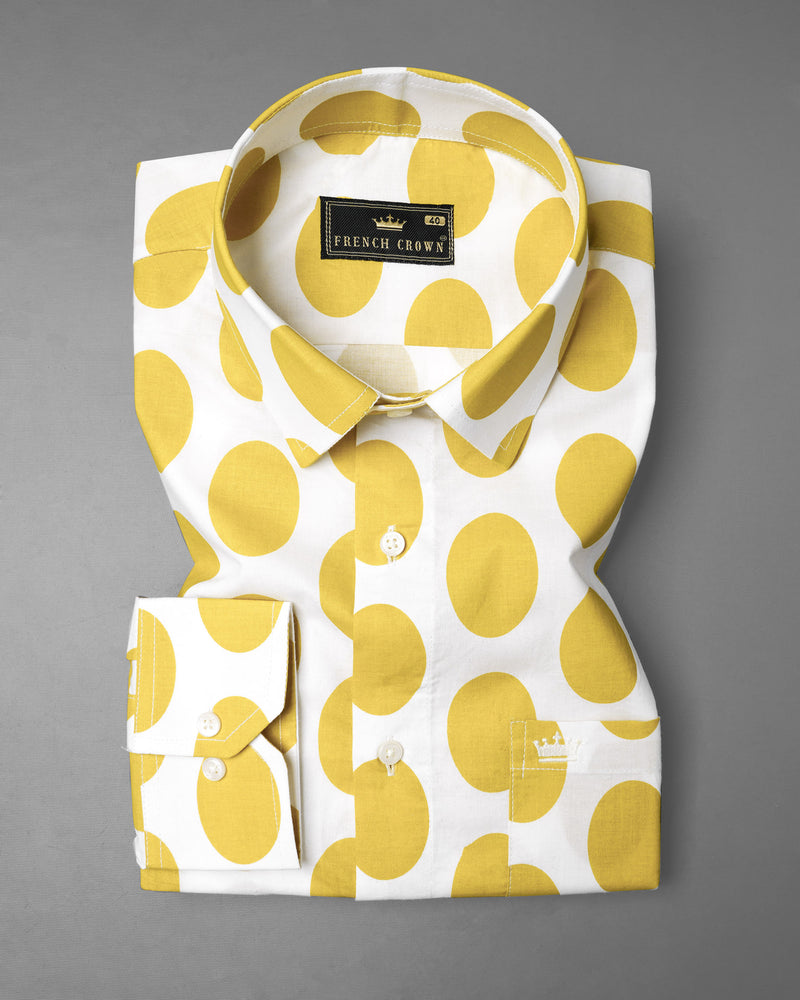 Bright White Polka Dotted Premium Cotton Shirt 7851-38,7851-38,7851-39,7851-39,7851-40,7851-40,7851-42,7851-42,7851-44,7851-44,7851-46,7851-46,7851-48,7851-48,7851-50,7851-50,7851-52,7851-52