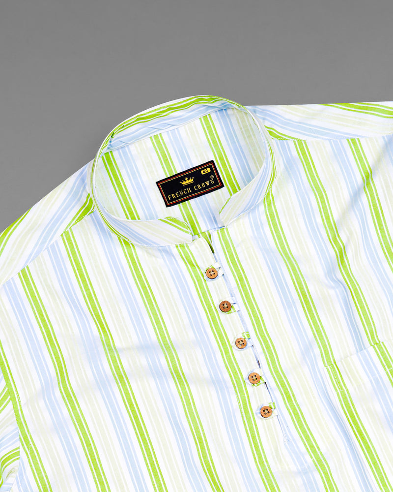 Conifer Green and Bright White Striped Dobby Textured Premium Giza Cotton Kurta Shirt 7853-KS-38,7853-KS-38,7853-KS-39,7853-KS-39,7853-KS-40,7853-KS-40,7853-KS-42,7853-KS-42,7853-KS-44,7853-KS-44,7853-KS-46,7853-KS-46,7853-KS-48,7853-KS-48,7853-KS-50,7853-KS-50,7853-KS-52,7853-KS-52