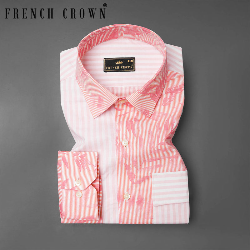 Salmon Peach Leaves Printed Premium Cotton Designer Shirt 7862-P147 -38,7862-P147 -H-38,7862-P147 -39,7862-P147 -H-39,7862-P147 -40,7862-P147 -H-40,7862-P147 -42,7862-P147 -H-42,7862-P147 -44,7862-P147 -H-44,7862-P147 -46,7862-P147 -H-46,7862-P147 -48,7862-P147 -H-48,7862-P147 -50,7862-P147 -H-50,7862-P147 -52,7862-P147 -H-52