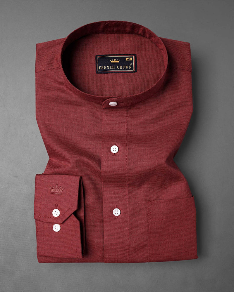 Nutmeg Red Luxurious Linen Shirt