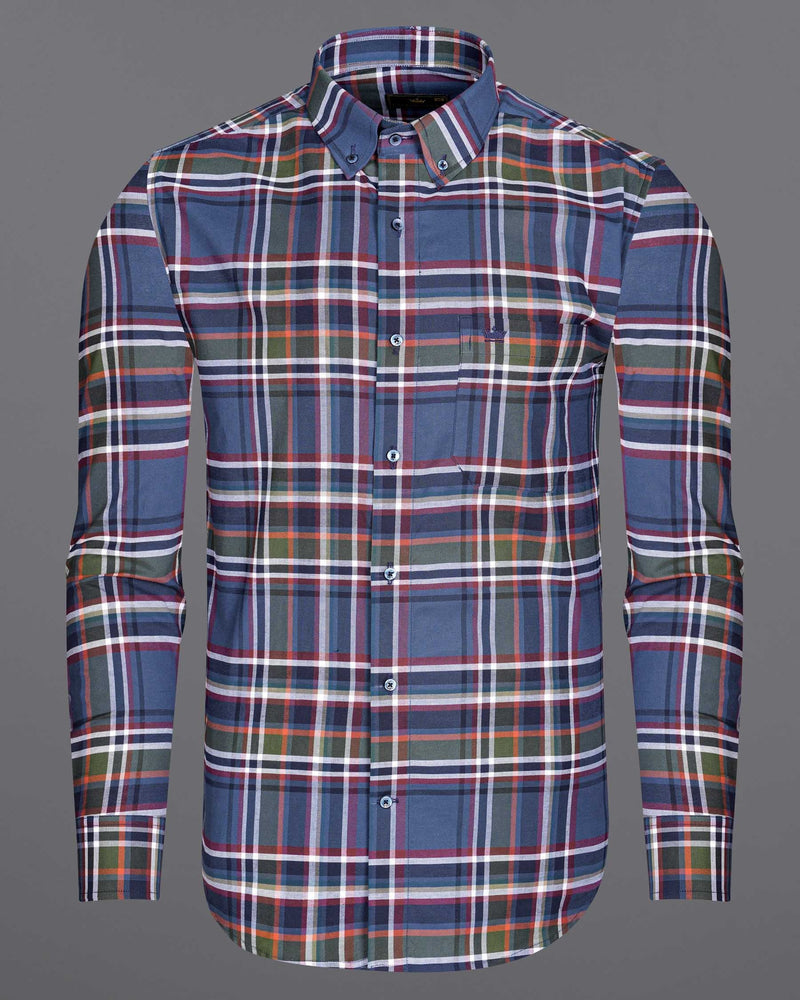 Wedgewood Blue Plaid Royal Oxford Shirt