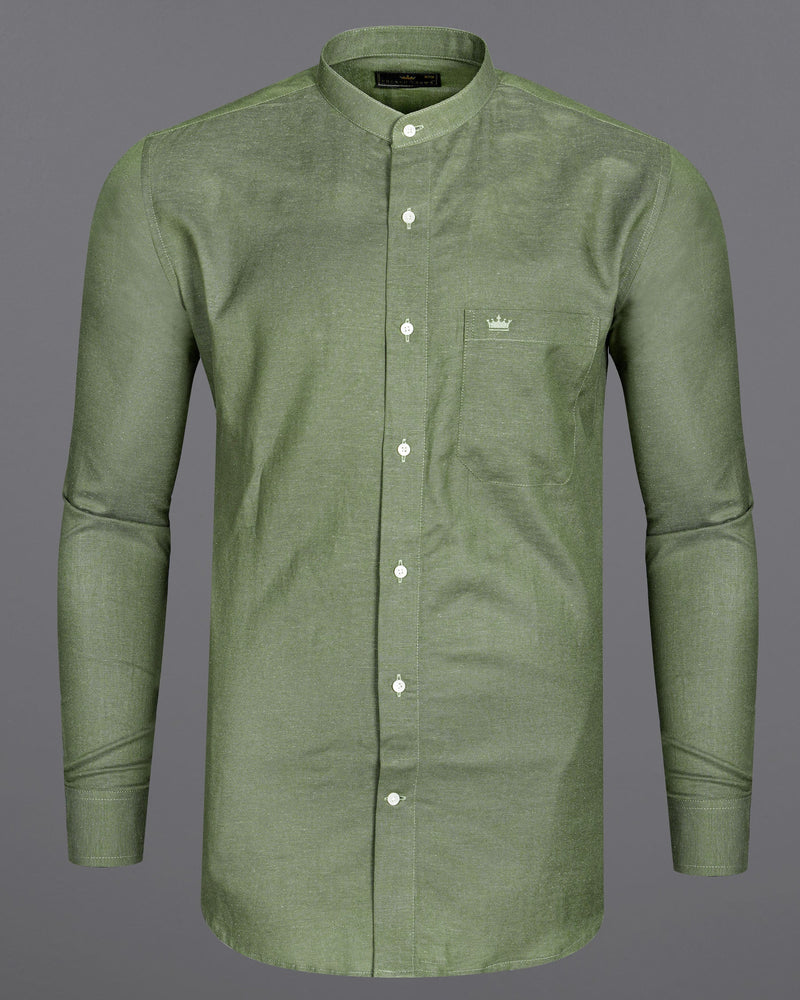 Highland Green Luxurious Linen Shirt