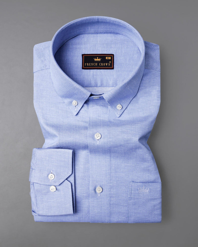 Light Periwinkle Blue Royal Oxford Shirt