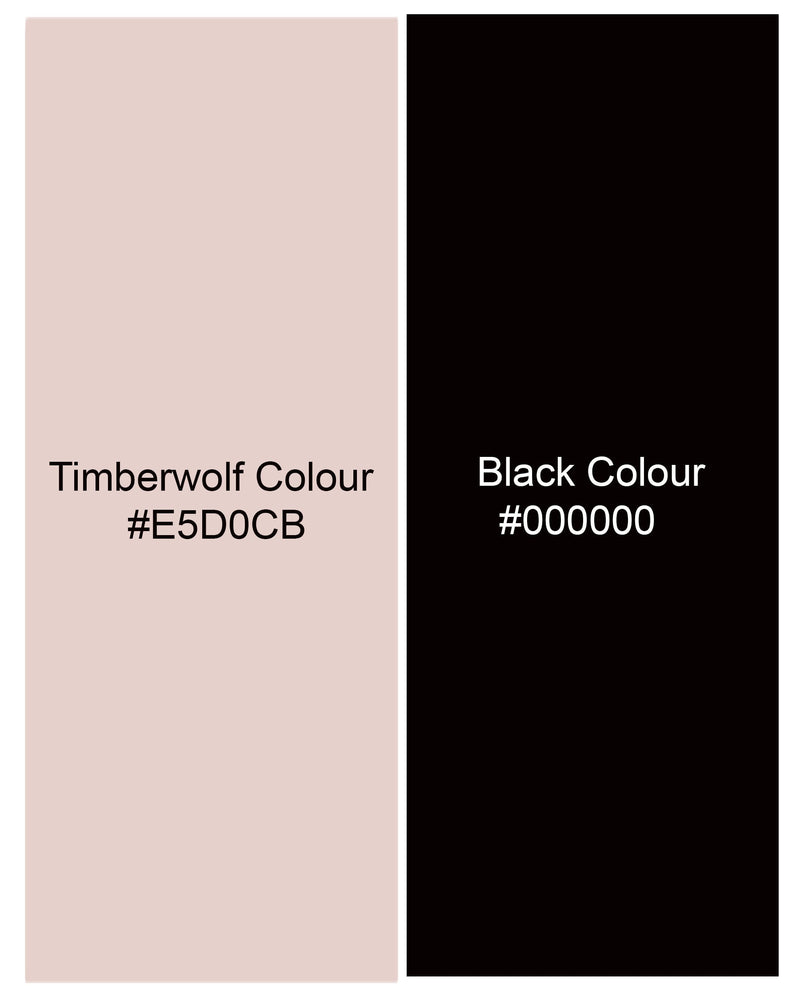 Timberwolf Brown with Black Striped Super Soft Premium Cotton Shirt