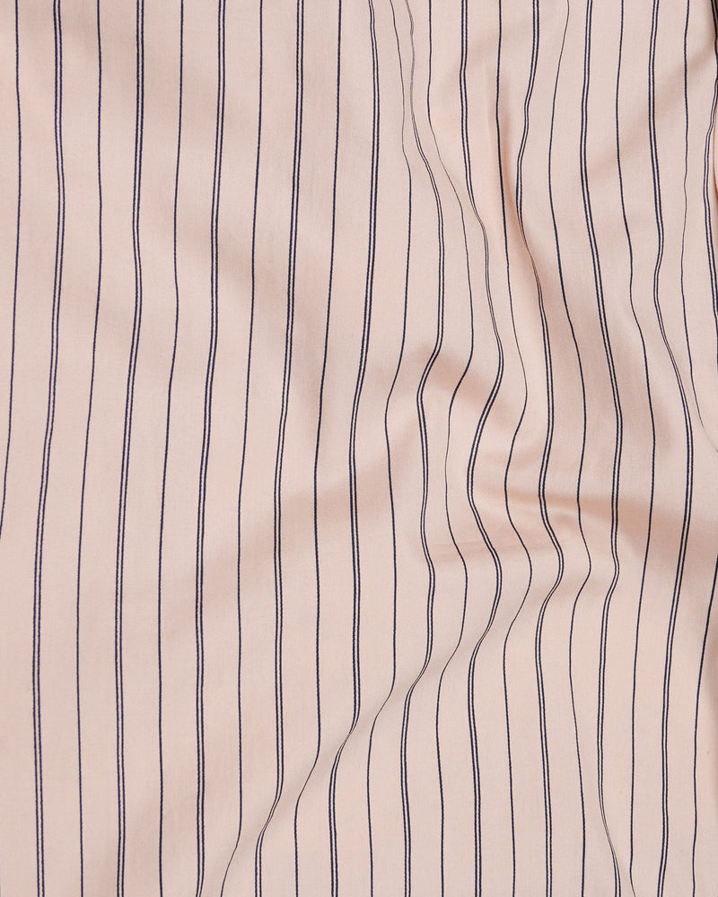 Timberwolf Brown with Black Striped Super Soft Premium Cotton Shirt