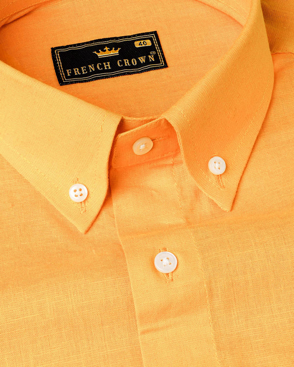 Koromiko Yellow Luxurious Linen Shirt