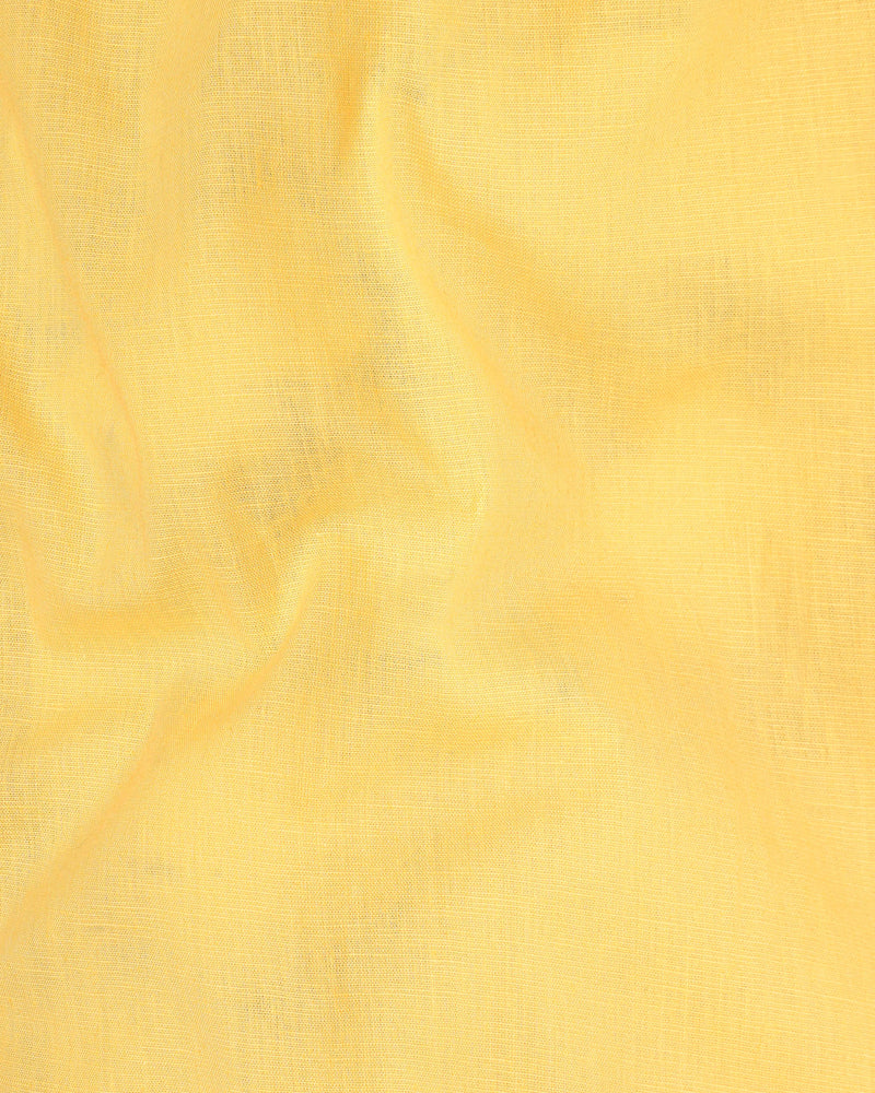 Arylide Yellow Luxurious Linen Shirt