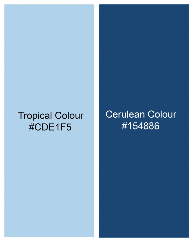 Tropical Blue Printed Super Soft Premium Cotton Shirt
