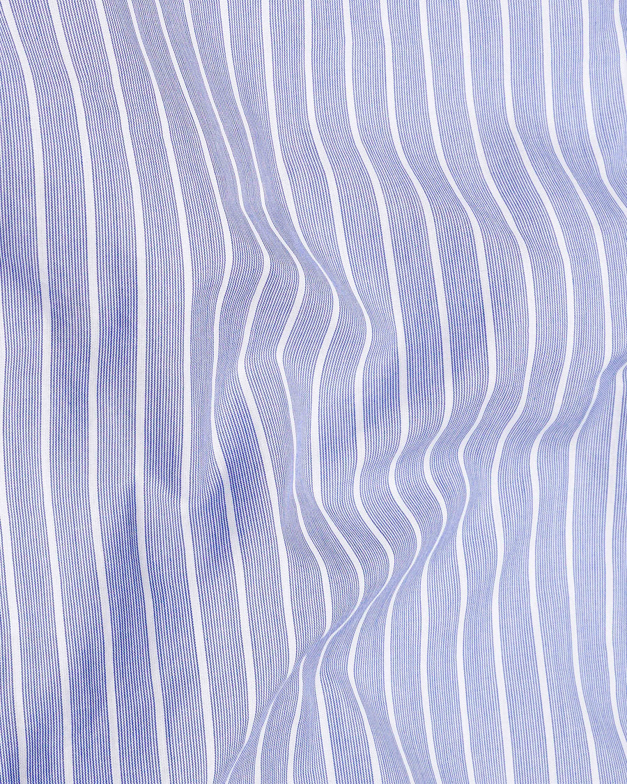 Cadet Blue With White Striped Premium Cotton Shirt