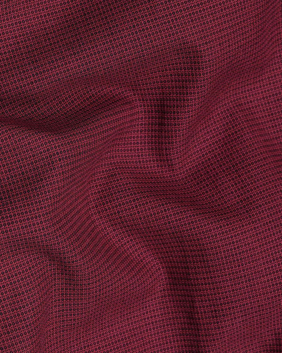 Scarlett Maroon Dobby Textured Premium Giza Cotton Shirt