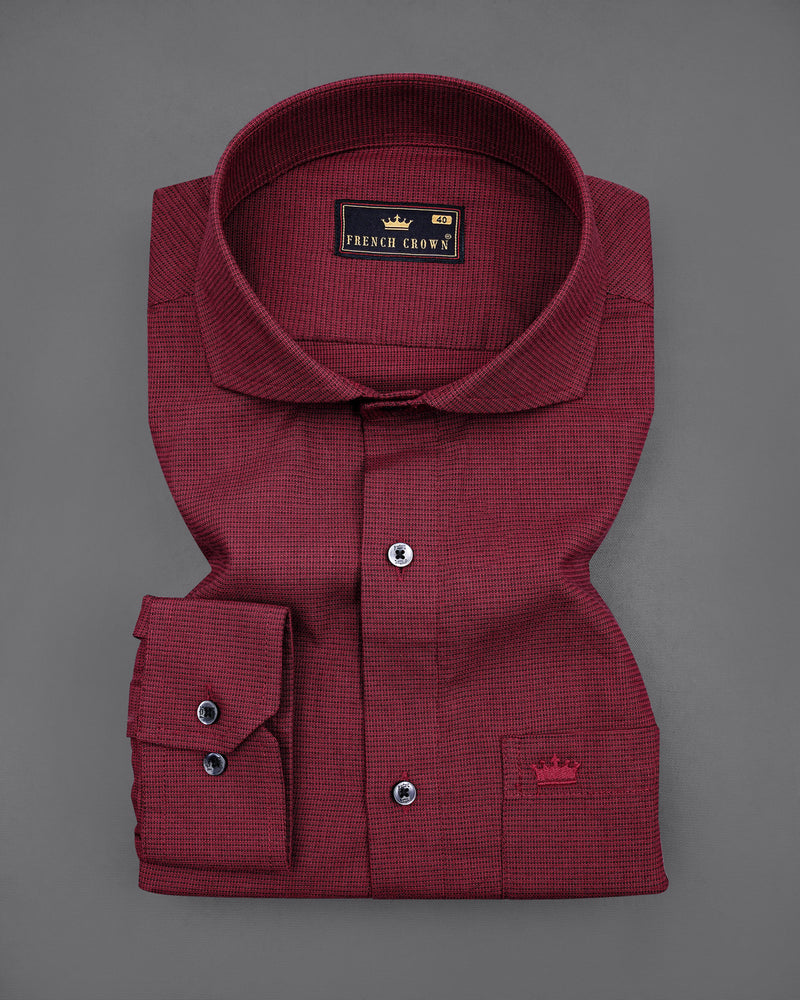 Scarlett Maroon Dobby Textured Premium Giza Cotton Shirt 8087-CA-BLK-38, 8087-CA-BLK-H-38, 8087-CA-BLK-39, 8087-CA-BLK-H-39, 8087-CA-BLK-40, 8087-CA-BLK-H-40, 8087-CA-BLK-42, 8087-CA-BLK-H-42, 8087-CA-BLK-44, 8087-CA-BLK-H-44, 8087-CA-BLK-46, 8087-CA-BLK-H-46, 8087-CA-BLK-48, 8087-CA-BLK-H-48, 8087-CA-BLK-50, 8087-CA-BLK-H-50, 8087-CA-BLK-52, 8087-CA-BLK-H-52