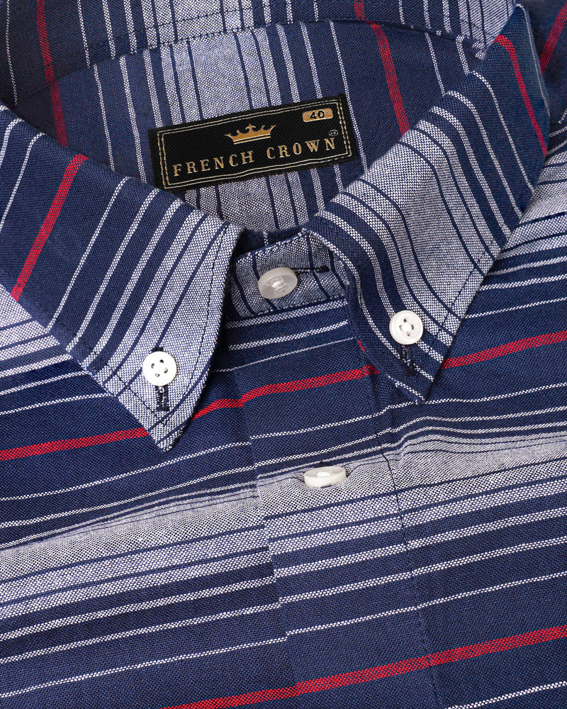 Bunting Navy Blue with Bright White and Cardinal Red Striped Royal Oxford Shirt 8088-BD-38, 8088-BD-H-38, 8088-BD-39, 8088-BD-H-39, 8088-BD-40, 8088-BD-H-40, 8088-BD-42, 8088-BD-H-42, 8088-BD-44, 8088-BD-H-44, 8088-BD-46, 8088-BD-H-46, 8088-BD-48, 8088-BD-H-48, 8088-BD-50, 8088-BD-H-50, 8088-BD-52, 8088-BD-H-52