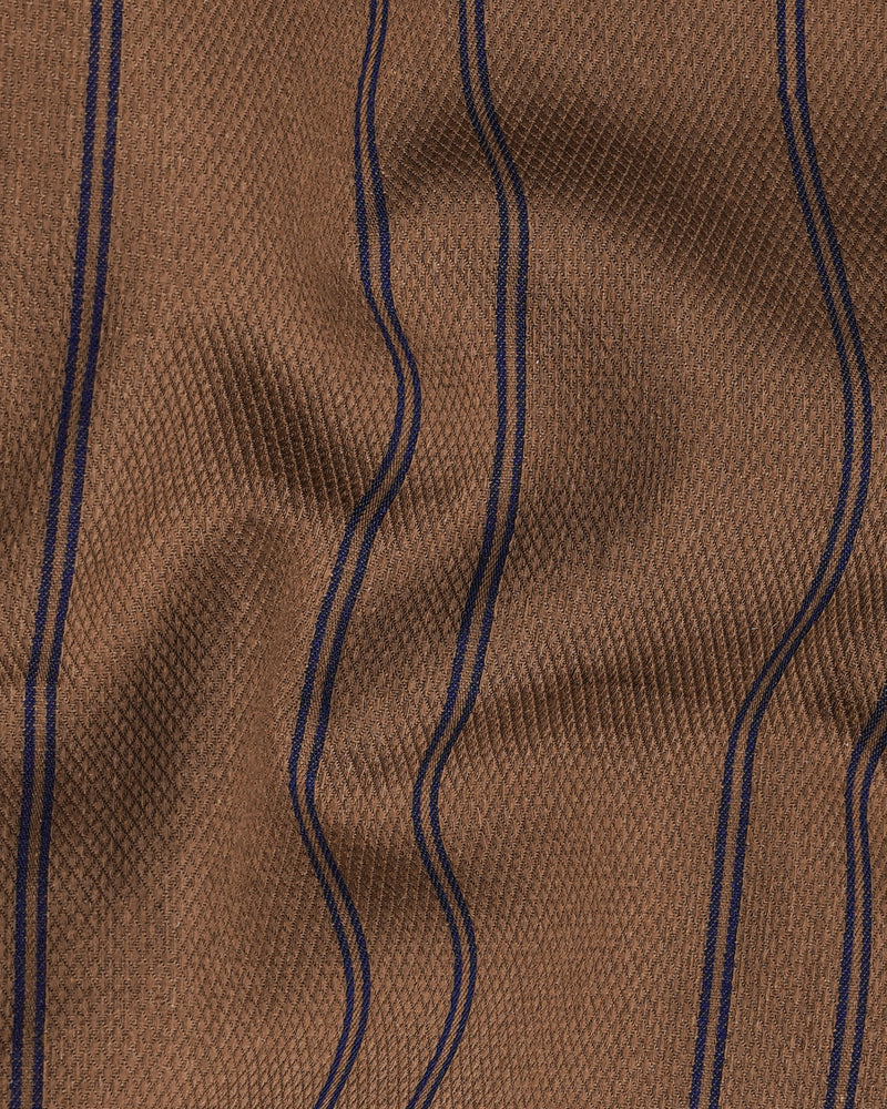 Potter Clay Brown with Ebony Clay Navy Blue Striped Dobby Textured Premium Giza Cotton Shirt 8097-BD-BLE-38, 8097-BD-BLE-H-38, 8097-BD-BLE-39, 8097-BD-BLE-H-39, 8097-BD-BLE-40, 8097-BD-BLE-H-40, 8097-BD-BLE-42, 8097-BD-BLE-H-42, 8097-BD-BLE-44, 8097-BD-BLE-H-44, 8097-BD-BLE-46, 8097-BD-BLE-H-46, 8097-BD-BLE-48, 8097-BD-BLE-H-48, 8097-BD-BLE-50, 8097-BD-BLE-H-50, 8097-BD-BLE-52, 8097-BD-BLE-H-52