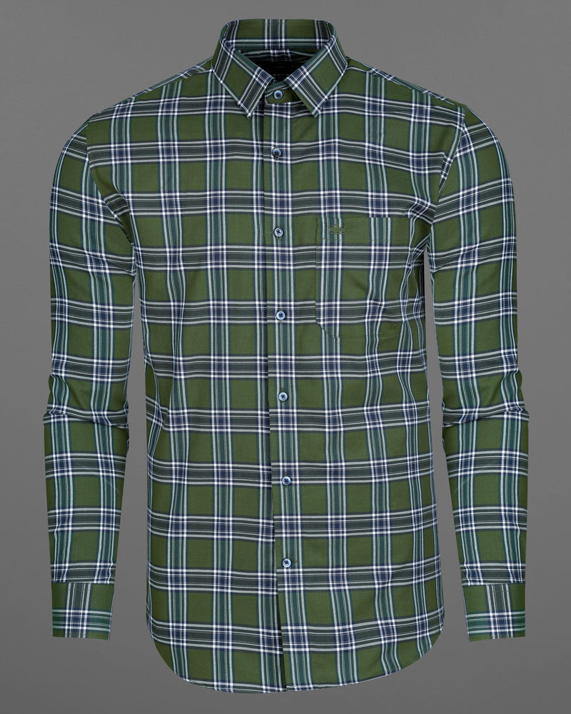 Asparagus Green with Bright White Twill Plaid Premium Cotton Shirt 8108-BLE-38, 8108-BLE-H-38, 8108-BLE-39, 8108-BLE-H-39, 8108-BLE-40, 8108-BLE-H-40, 8108-BLE-42, 8108-BLE-H-42, 8108-BLE-44, 8108-BLE-H-44, 8108-BLE-46, 8108-BLE-H-46, 8108-BLE-48, 8108-BLE-H-48, 8108-BLE-50, 8108-BLE-H-50, 8108-BLE-52, 8108-BLE-H-52