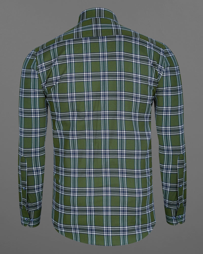 Asparagus Green with Bright White Twill Plaid Premium Cotton Shirt 8108-BLE-38, 8108-BLE-H-38, 8108-BLE-39, 8108-BLE-H-39, 8108-BLE-40, 8108-BLE-H-40, 8108-BLE-42, 8108-BLE-H-42, 8108-BLE-44, 8108-BLE-H-44, 8108-BLE-46, 8108-BLE-H-46, 8108-BLE-48, 8108-BLE-H-48, 8108-BLE-50, 8108-BLE-H-50, 8108-BLE-52, 8108-BLE-H-52