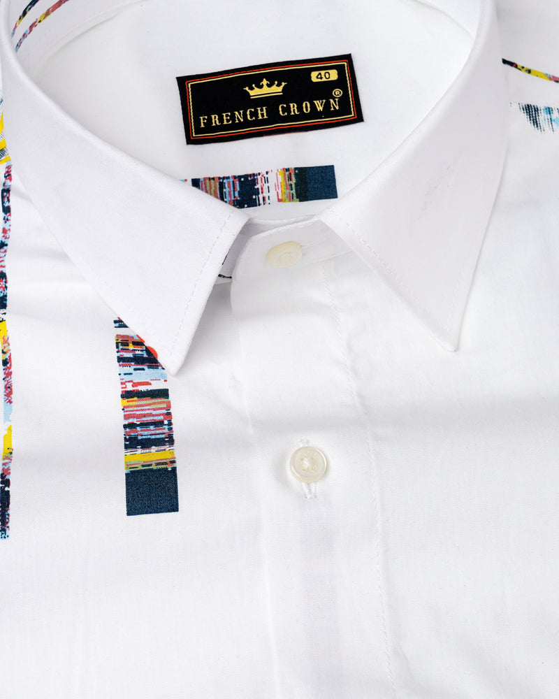 Bright White with Downriver Navy Blue Printed Premium Cotton Shirt 8112-38, 8112-H-38, 8112-39, 8112-H-39, 8112-40, 8112-H-40, 8112-42, 8112-H-42, 8112-44, 8112-H-44, 8112-46, 8112-H-46, 8112-48, 8112-H-48, 8112-50, 8112-H-50, 8112-52, 8112-H-52