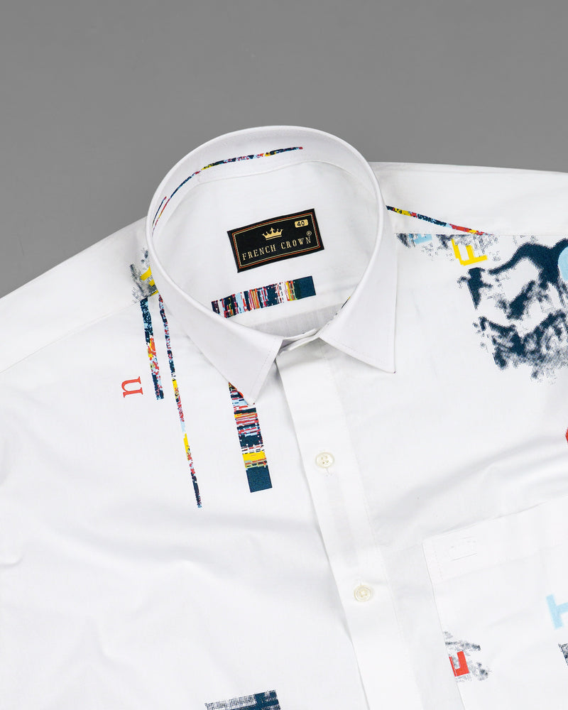 Bright White with Downriver Navy Blue Printed Premium Cotton Shirt 8112-38, 8112-H-38, 8112-39, 8112-H-39, 8112-40, 8112-H-40, 8112-42, 8112-H-42, 8112-44, 8112-H-44, 8112-46, 8112-H-46, 8112-48, 8112-H-48, 8112-50, 8112-H-50, 8112-52, 8112-H-52