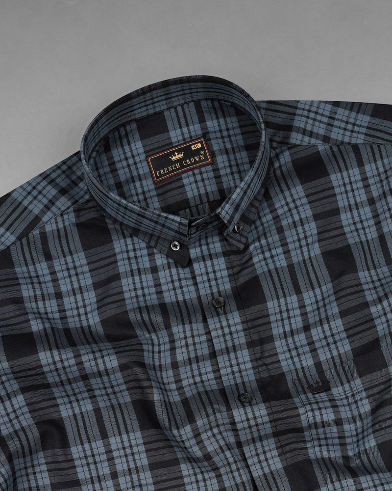 Gunsmoke Gray with Black Twill Plaid Premium Cotton Shirt 8114-BD-BLK-38, 8114-BD-BLK-H-38, 8114-BD-BLK-39, 8114-BD-BLK-H-39, 8114-BD-BLK-40, 8114-BD-BLK-H-40, 8114-BD-BLK-42, 8114-BD-BLK-H-42, 8114-BD-BLK-44, 8114-BD-BLK-H-44, 8114-BD-BLK-46, 8114-BD-BLK-H-46, 8114-BD-BLK-48, 8114-BD-BLK-H-48, 8114-BD-BLK-50, 8114-BD-BLK-H-50, 8114-BD-BLK-52, 8114-BD-BLK-H-52