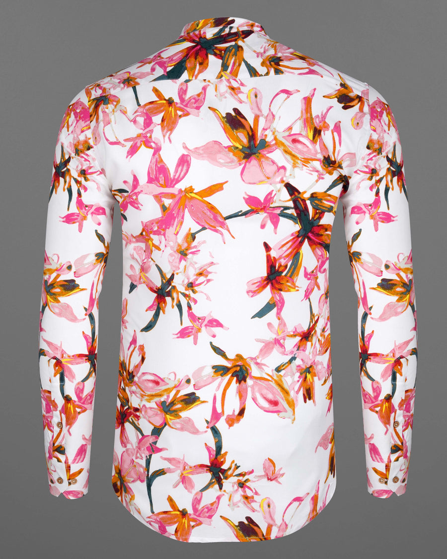 Porcelain Cream Floral Printed Premium Tencel Kurta Shirt 8129-KS-38, 8129-KS-H-38, 8129-KS-39, 8129-KS-H-39, 8129-KS-40, 8129-KS-H-40, 8129-KS-42, 8129-KS-H-42, 8129-KS-44, 8129-KS-H-44, 8129-KS-46, 8129-KS-H-46, 8129-KS-48, 8129-KS-H-48, 8129-KS-50, 8129-KS-H-50, 8129-KS-52, 8129-KS-H-52