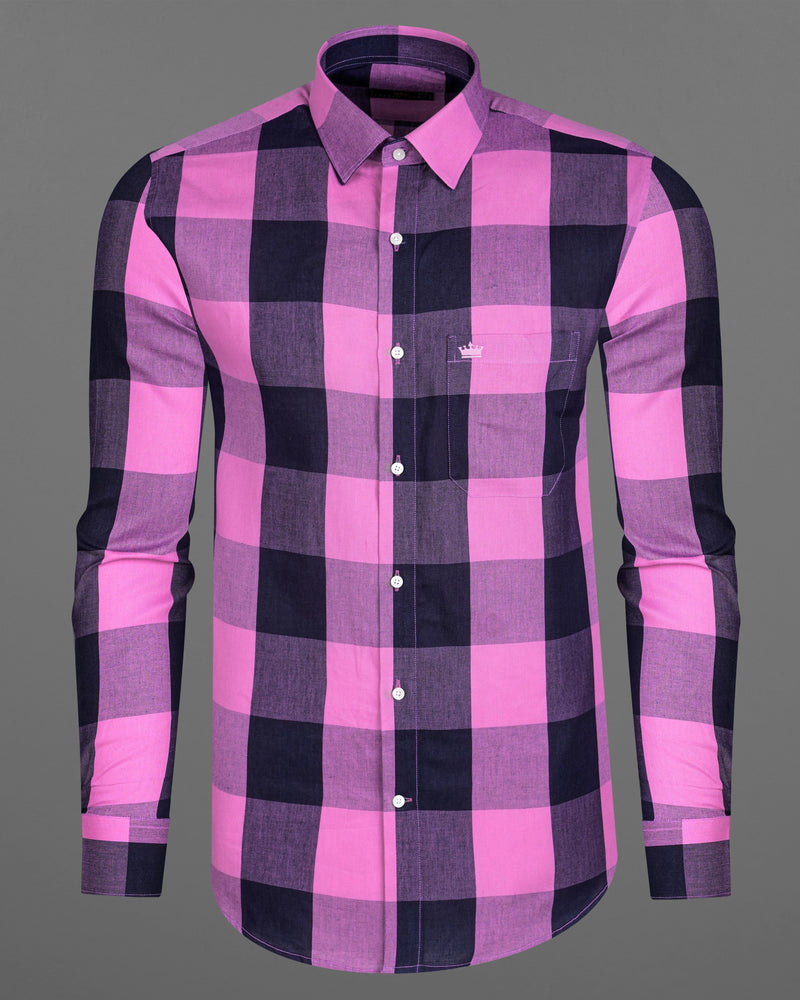 Light Thulian Pink with Bleached Cedar Blue Checked Royal Oxford Shirt 8134-38, 8134-H-38, 8134-39, 8134-H-39, 8134-40, 8134-H-40, 8134-42, 8134-H-42, 8134-44, 8134-H-44, 8134-46, 8134-H-46, 8134-48, 8134-H-48, 8134-50, 8134-H-50, 8134-52, 8134-H-52