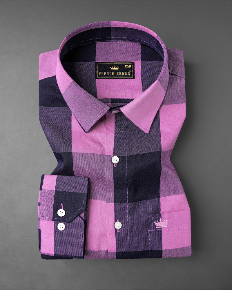 Light Thulian Pink with Bleached Cedar Blue Checked Royal Oxford Shirt 8134-38, 8134-H-38, 8134-39, 8134-H-39, 8134-40, 8134-H-40, 8134-42, 8134-H-42, 8134-44, 8134-H-44, 8134-46, 8134-H-46, 8134-48, 8134-H-48, 8134-50, 8134-H-50, 8134-52, 8134-H-52