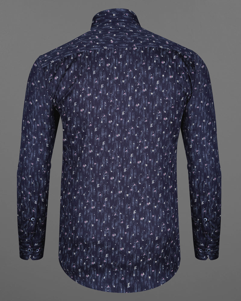 Zodiac Navy Blue Super Soft Premium Cotton Shirt