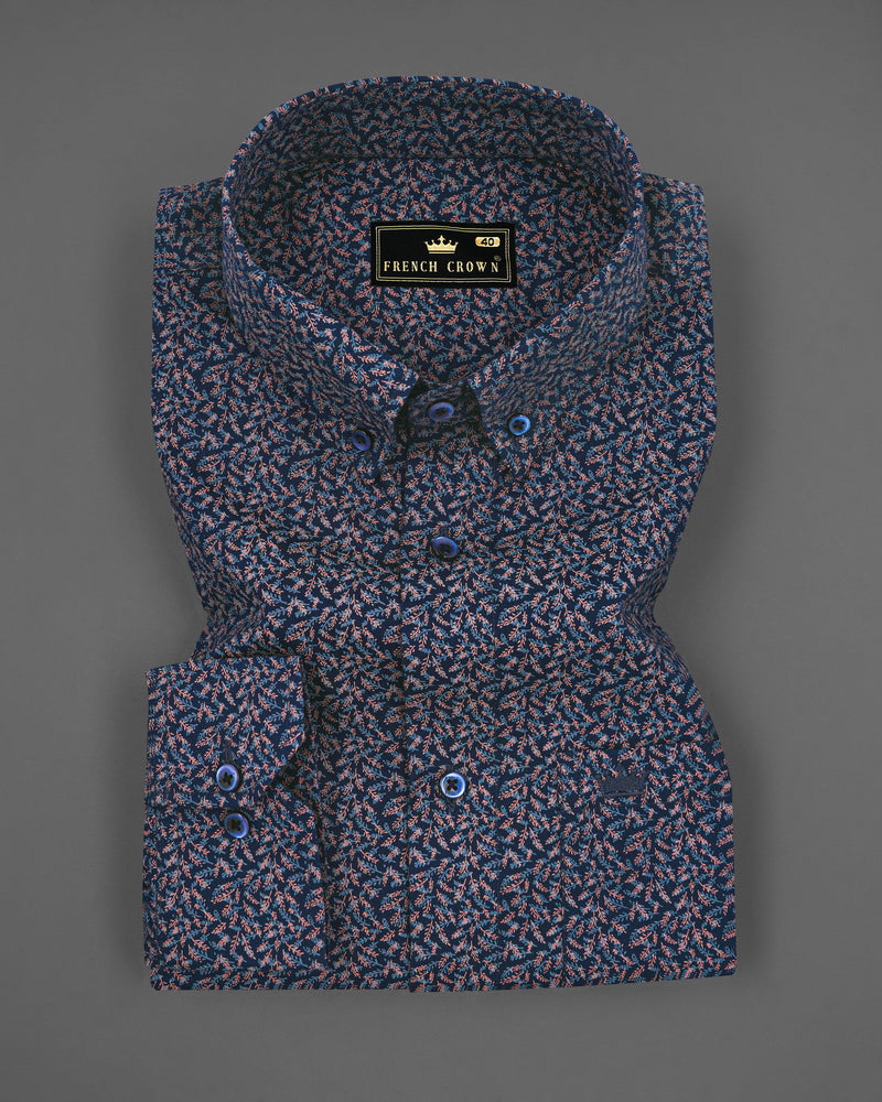 Tangaroa Blue with Copper Rose Peach Ditsy Printed Royal Oxford Shirt 8183-BD-BLE-38, 8183-BD-BLE-H-38, 8183-BD-BLE-39, 8183-BD-BLE-H-39, 8183-BD-BLE-40, 8183-BD-BLE-H-40, 8183-BD-BLE-42, 8183-BD-BLE-H-42, 8183-BD-BLE-44, 8183-BD-BLE-H-44, 8183-BD-BLE-46, 8183-BD-BLE-H-46, 8183-BD-BLE-48, 8183-BD-BLE-H-48, 8183-BD-BLE-50, 8183-BD-BLE-H-50, 8183-BD-BLE-52, 8183-BD-BLE-H-52