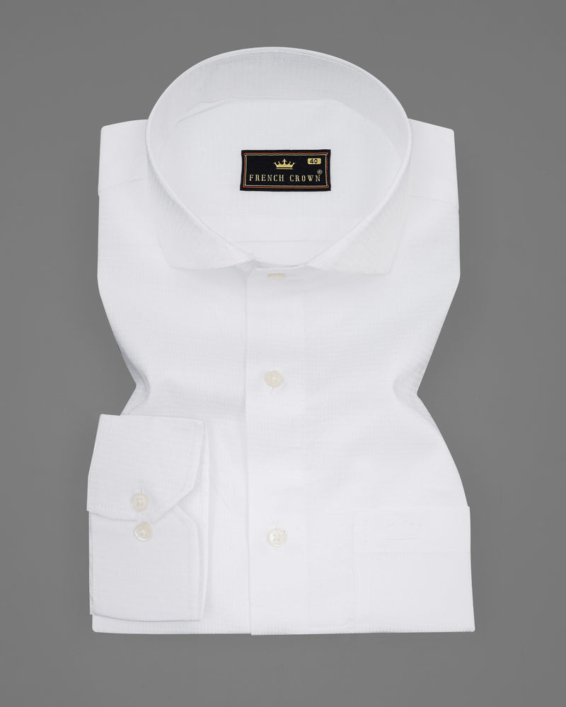 Bright White Dobby Textured Premium Giza Cotton Shirt 8185-CA-38, 8185-CA-H-38, 8185-CA-39, 8185-CA-H-39, 8185-CA-40, 8185-CA-H-40, 8185-CA-42, 8185-CA-H-42, 8185-CA-44, 8185-CA-H-44, 8185-CA-46, 8185-CA-H-46, 8185-CA-48, 8185-CA-H-48, 8185-CA-50, 8185-CA-H-50, 8185-CA-52, 8185-CA-H-52