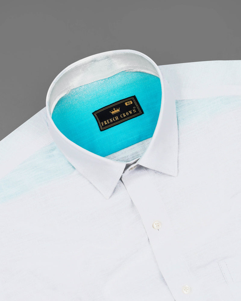 Bright White and Dark Turquoise Blue Chambray Textured Premium Cotton 8186-38, 8186-H-38, 8186-39, 8186-H-39, 8186-40, 8186-H-40, 8186-42, 8186-H-42, 8186-44, 8186-H-44, 8186-46, 8186-H-46, 8186-48, 8186-H-48, 8186-50, 8186-H-50, 8186-52, 8186-H-52