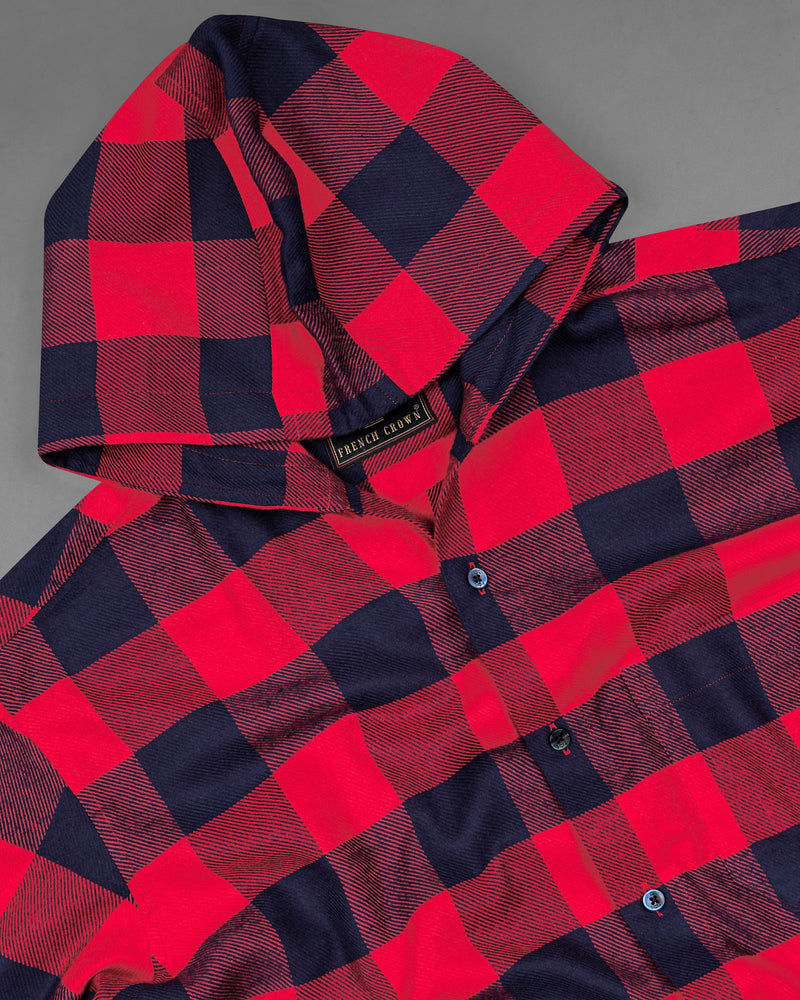 Monza Red with Mirage Blue Checked Hoodie Flannel Shirt 8187-HD-BLE-38, 8187-HD-BLE-H-38, 8187-HD-BLE-39, 8187-HD-BLE-H-39, 8187-HD-BLE-40, 8187-HD-BLE-H-40, 8187-HD-BLE-42, 8187-HD-BLE-H-42, 8187-HD-BLE-44, 8187-HD-BLE-H-44, 8187-HD-BLE-46, 8187-HD-BLE-H-46, 8187-HD-BLE-48, 8187-HD-BLE-H-48, 8187-HD-BLE-50, 8187-HD-BLE-H-50, 8187-HD-BLE-52, 8187-HD-BLE-H-52