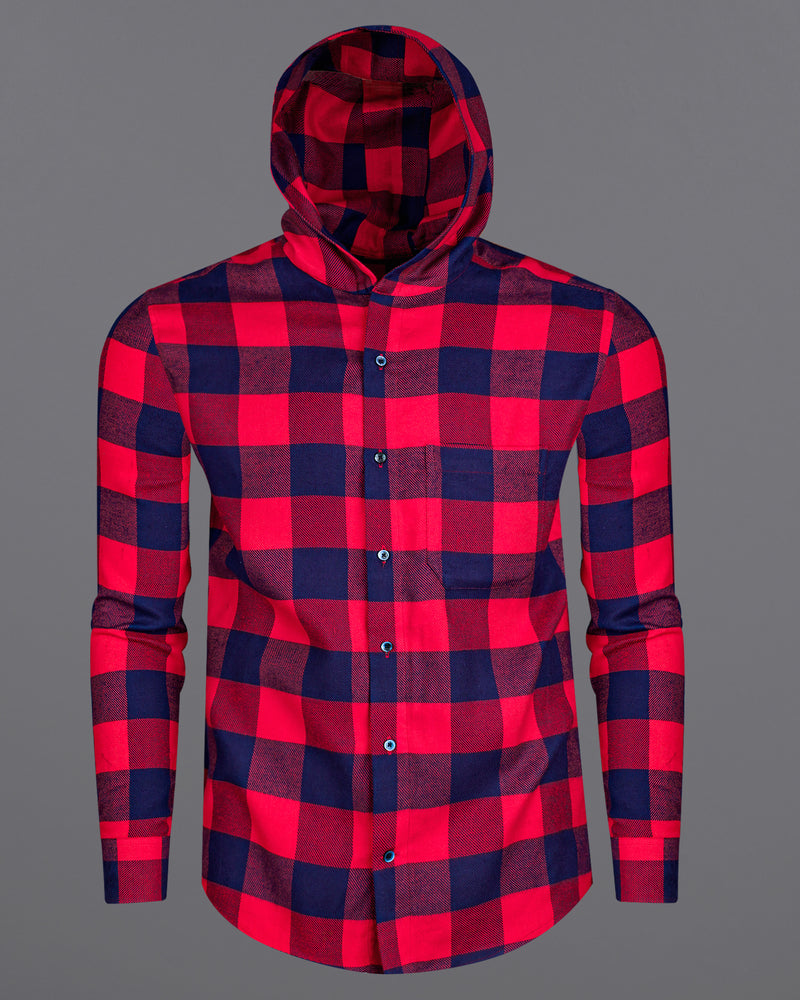 Monza Red with Mirage Blue Checked Hoodie Flannel Shirt 8187-HD-BLE-38, 8187-HD-BLE-H-38, 8187-HD-BLE-39, 8187-HD-BLE-H-39, 8187-HD-BLE-40, 8187-HD-BLE-H-40, 8187-HD-BLE-42, 8187-HD-BLE-H-42, 8187-HD-BLE-44, 8187-HD-BLE-H-44, 8187-HD-BLE-46, 8187-HD-BLE-H-46, 8187-HD-BLE-48, 8187-HD-BLE-H-48, 8187-HD-BLE-50, 8187-HD-BLE-H-50, 8187-HD-BLE-52, 8187-HD-BLE-H-52