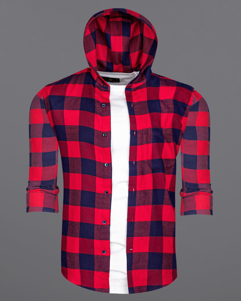 Monza Red with Mirage Blue Checked Hoodie Flannel Shirt 8187-HD-BLE-38, 8187-HD-BLE-H-38, 8187-HD-BLE-39, 8187-HD-BLE-H-39, 8187-HD-BLE-40, 8187-HD-BLE-H-40, 8187-HD-BLE-42, 8187-HD-BLE-H-42, 8187-HD-BLE-44, 8187-HD-BLE-H-44, 8187-HD-BLE-46, 8187-HD-BLE-H-46, 8187-HD-BLE-48, 8187-HD-BLE-H-48, 8187-HD-BLE-50, 8187-HD-BLE-H-50, 8187-HD-BLE-52, 8187-HD-BLE-H-52