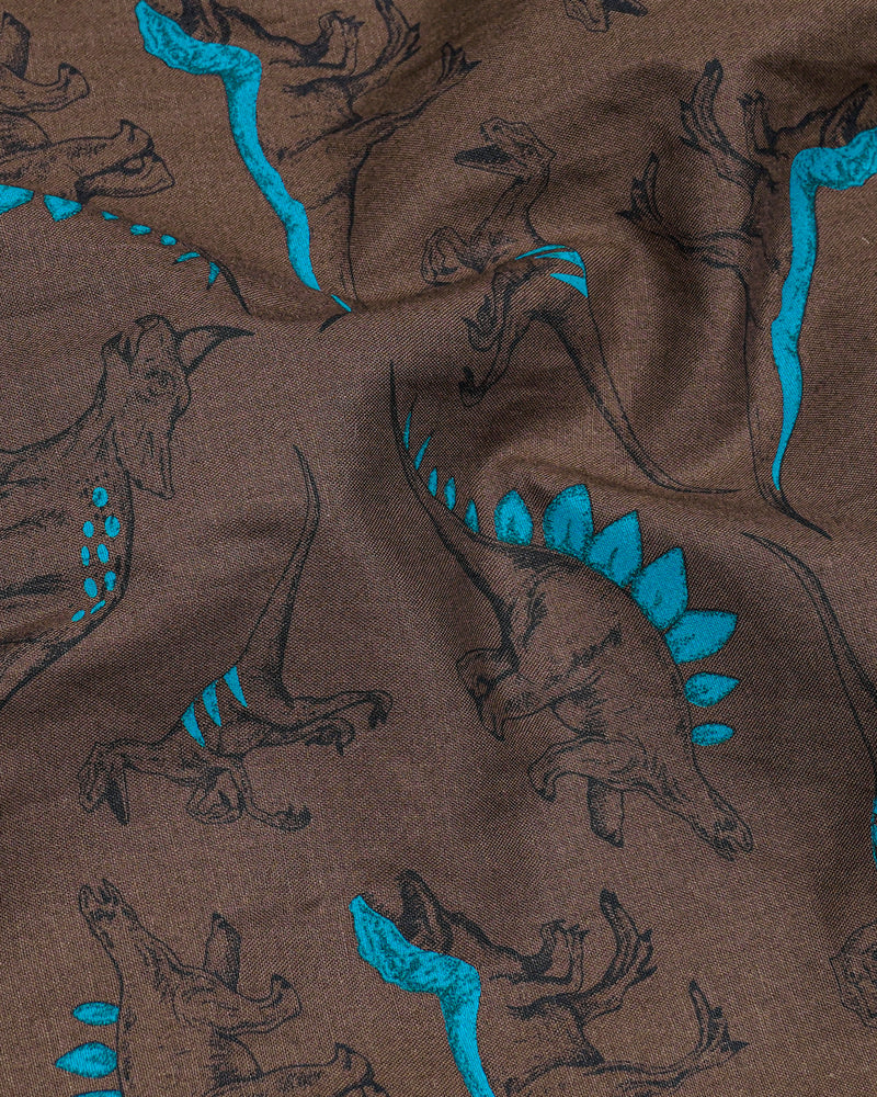 Matterhorn Brown and Deep Cerulean Blue Dinosaur Printed Premium Cotton Shirt 8219-BLK -38,8219-BLK -H-38,8219-BLK -39,8219-BLK -H-39,8219-BLK -40,8219-BLK -H-40,8219-BLK -42,8219-BLK -H-42,8219-BLK -44,8219-BLK -H-44,8219-BLK -46,8219-BLK -H-46,8219-BLK -48,8219-BLK-H-48,8219-BLK -50,8219-BLK -H-50,8219-BLK -52,8219-BLK -H-52