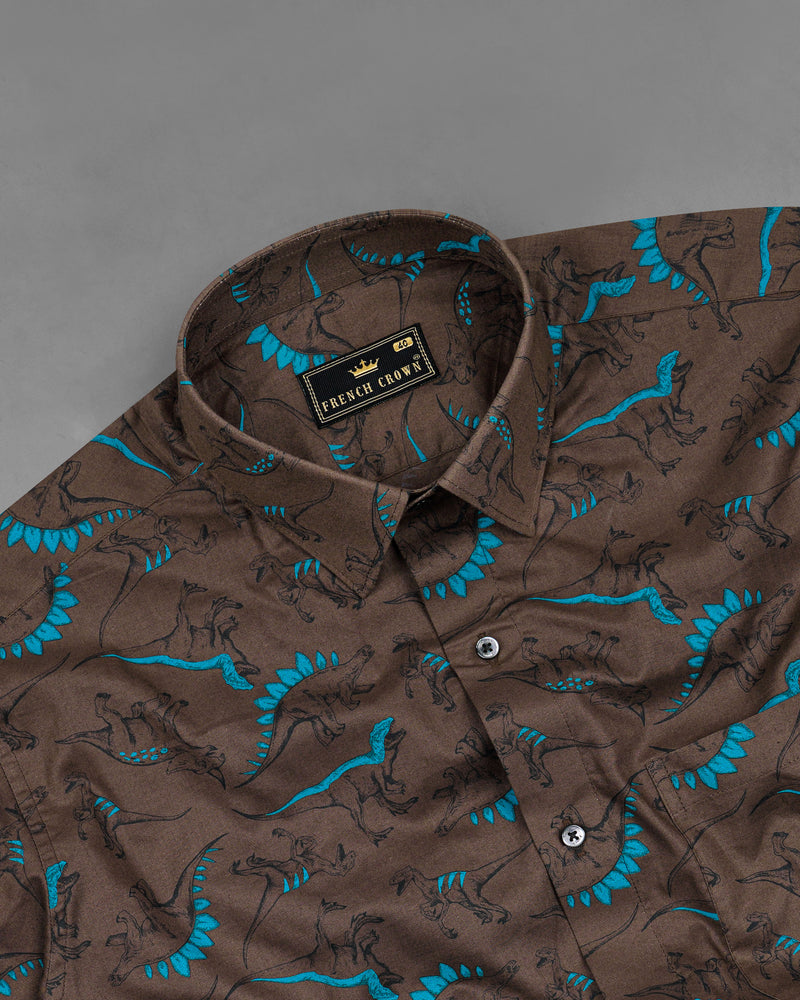 Matterhorn Brown and Deep Cerulean Blue Dinosaur Printed Premium Cotton Shirt 8219-BLK -38,8219-BLK -H-38,8219-BLK -39,8219-BLK -H-39,8219-BLK -40,8219-BLK -H-40,8219-BLK -42,8219-BLK -H-42,8219-BLK -44,8219-BLK -H-44,8219-BLK -46,8219-BLK -H-46,8219-BLK -48,8219-BLK-H-48,8219-BLK -50,8219-BLK -H-50,8219-BLK -52,8219-BLK -H-52