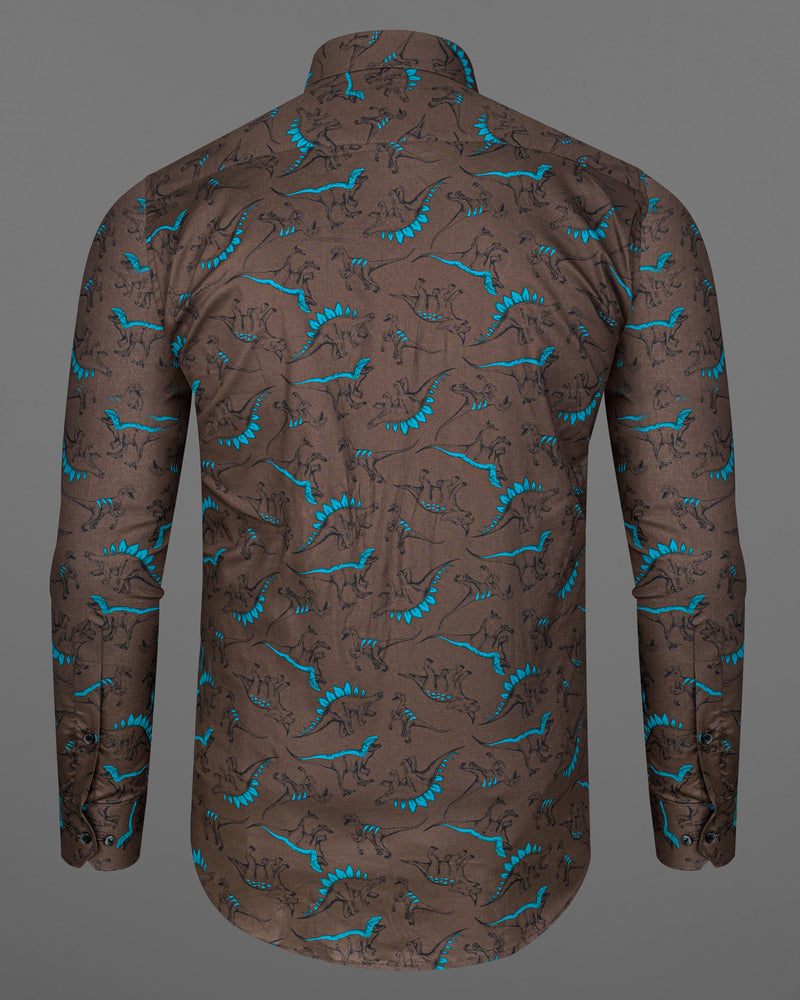 Matterhorn Brown and Deep Cerulean Blue Dinosaur Printed Premium Cotton Shirt 8219-BLK -38,8219-BLK -H-38,8219-BLK -39,8219-BLK -H-39,8219-BLK -40,8219-BLK -H-40,8219-BLK -42,8219-BLK -H-42,8219-BLK -44,8219-BLK -H-44,8219-BLK -46,8219-BLK -H-46,8219-BLK -48,8219-BLK-H-48,8219-BLK -50,8219-BLK -H-50,8219-BLK -52,8219-BLK -H-52