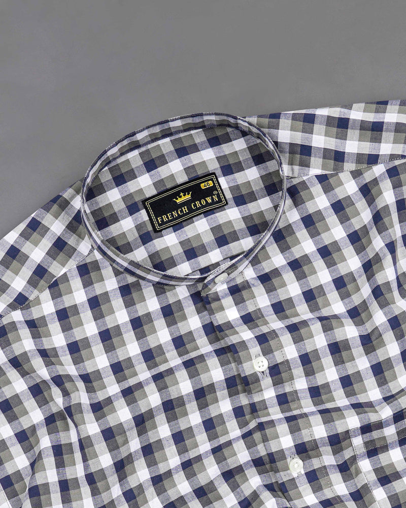 Bright White and Cloud Burst Blue Gingham Premium Cotton Shirt 8220-M-38, 8220-M-H-38, 8220-M-39, 8220-M-H-39, 8220-M-40, 8220-M-H-40, 8220-M-42, 8220-M-H-42, 8220-M-44, 8220-M-H-44, 8220-M-46, 8220-M-H-46, 8220-M-48, 8220-M-H-48, 8220-M-50, 8220-M-H-50, 8220-M-52, 8220-M-H-52