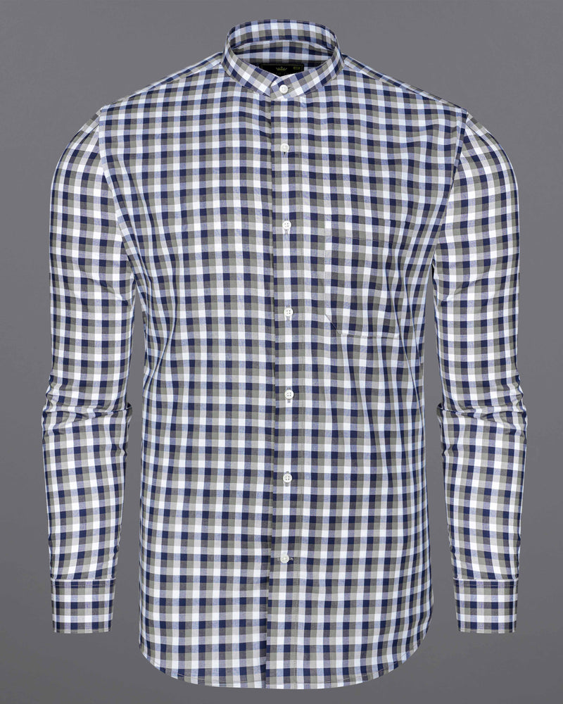 Bright White and Cloud Burst Blue Gingham Premium Cotton Shirt 8220-M-38, 8220-M-H-38, 8220-M-39, 8220-M-H-39, 8220-M-40, 8220-M-H-40, 8220-M-42, 8220-M-H-42, 8220-M-44, 8220-M-H-44, 8220-M-46, 8220-M-H-46, 8220-M-48, 8220-M-H-48, 8220-M-50, 8220-M-H-50, 8220-M-52, 8220-M-H-52