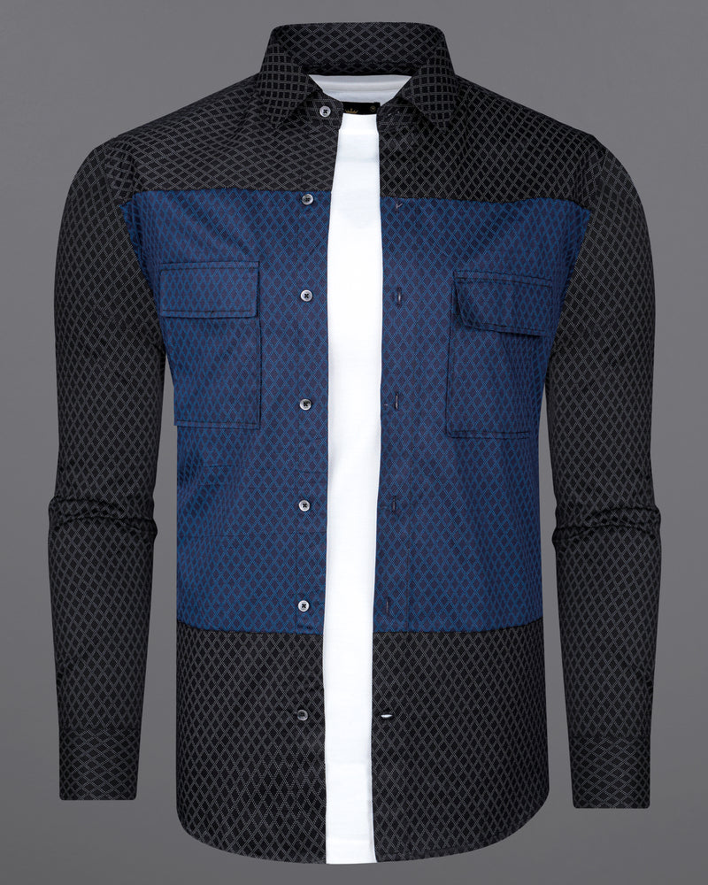 Ebony Clay Blue Geometric Printed Soft Premium Cotton Designer Shirt 8224-BLK-P214-38, 8224-BLK-P214-H-38, 8224-BLK-P214-39, 8224-BLK-P214-H-39, 8224-BLK-P214-40, 8224-BLK-P214-H-40, 8224-BLK-P214-42, 8224-BLK-P214-H-42, 8224-BLK-P214-44, 8224-BLK-P214-H-44, 8224-BLK-P214-46, 8224-BLK-P214-H-46, 8224-BLK-P214-48, 8224-BLK-P214-H-48, 8224-BLK-P214-50, 8224-BLK-P214-H-50, 8224-BLK-P214-52, 8224-BLK-P214-H-52