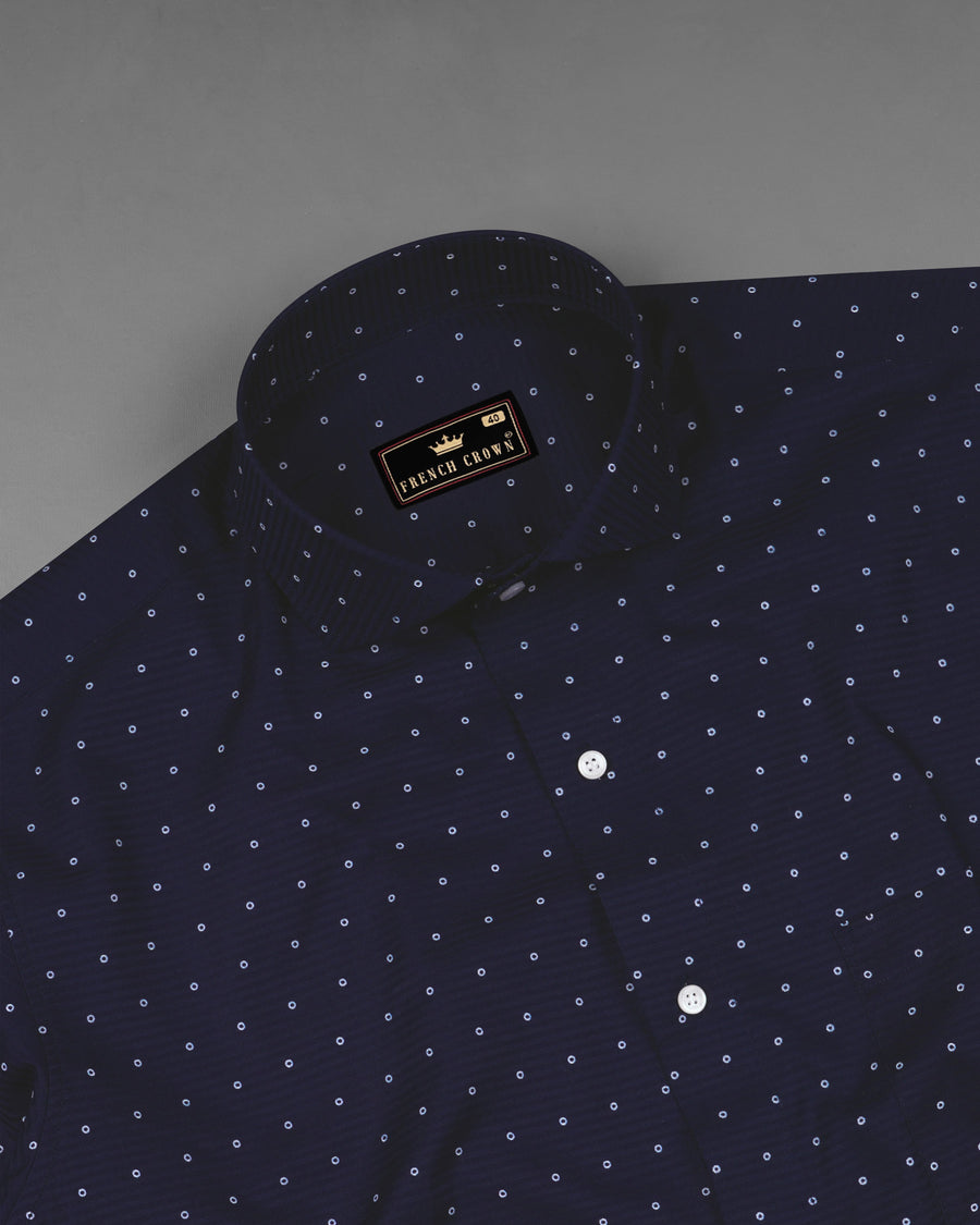 Baltic Navy Blue and White Printed Dobby Textured Premium Giza Cotton Shirt 8234-CA-38,8234-CA-H-38,8234-CA-39,8234-CA-H-39,8234-CA-40,8234-CA-H-40,8234-CA-42,8234-CA-H-42,8234-CA-44,8234-CA-H-44,8234-CA-46,8234-CA-H-46,8234-CA-48,8234-CA-H-48,8234-CA-50,8234-CA-H-50,8234-CA-52,8234-CA-H-52