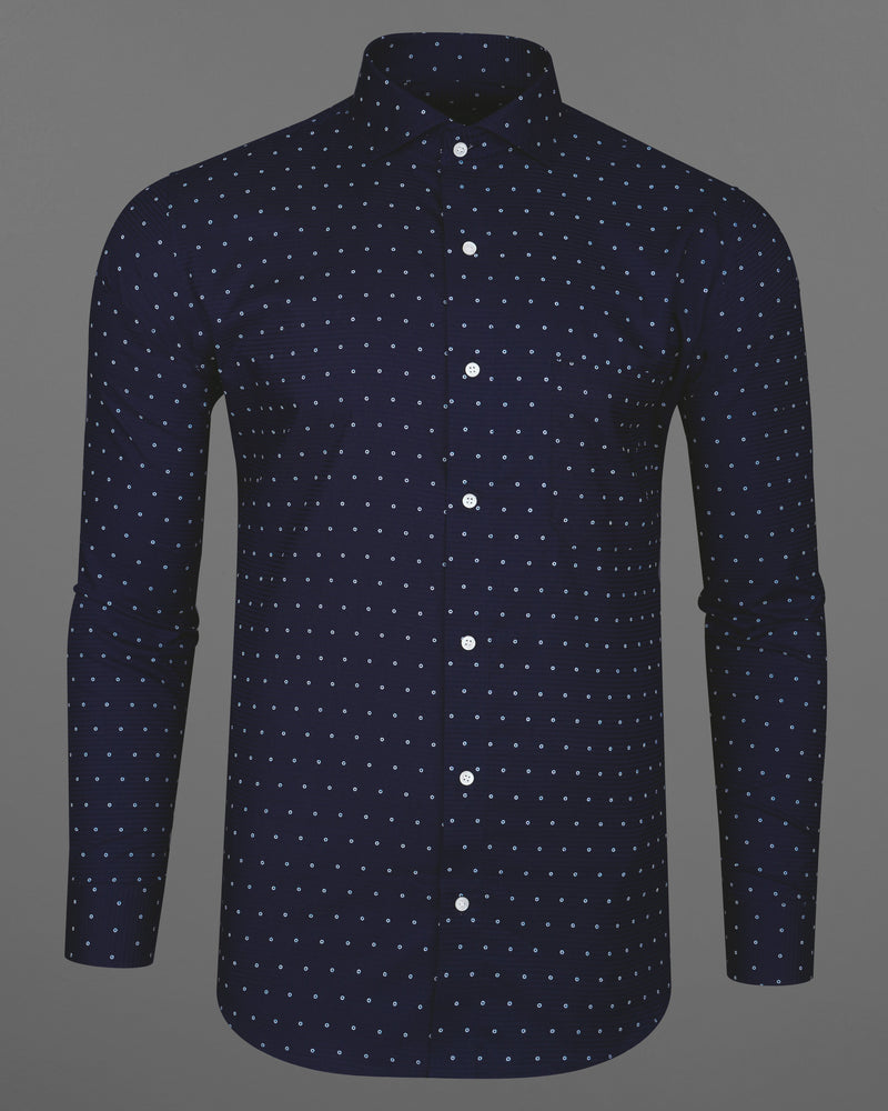 Baltic Navy Blue and White Printed Dobby Textured Premium Giza Cotton Shirt 8234-CA-38,8234-CA-H-38,8234-CA-39,8234-CA-H-39,8234-CA-40,8234-CA-H-40,8234-CA-42,8234-CA-H-42,8234-CA-44,8234-CA-H-44,8234-CA-46,8234-CA-H-46,8234-CA-48,8234-CA-H-48,8234-CA-50,8234-CA-H-50,8234-CA-52,8234-CA-H-52