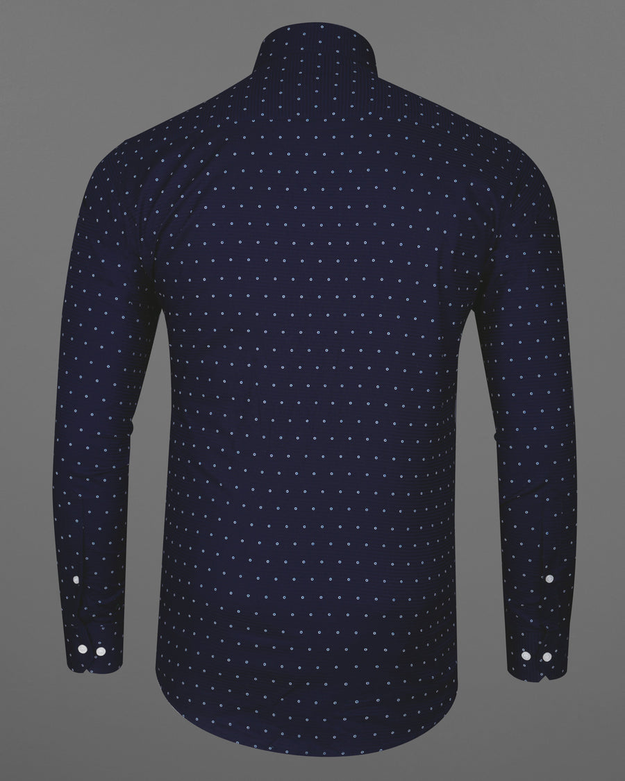Baltic Navy Blue and White Printed Dobby Textured Premium Giza Cotton Shirt 8234-CA-38,8234-CA-H-38,8234-CA-39,8234-CA-H-39,8234-CA-40,8234-CA-H-40,8234-CA-42,8234-CA-H-42,8234-CA-44,8234-CA-H-44,8234-CA-46,8234-CA-H-46,8234-CA-48,8234-CA-H-48,8234-CA-50,8234-CA-H-50,8234-CA-52,8234-CA-H-52