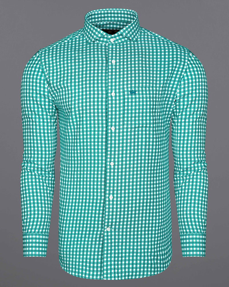 Lochinvar Aqua Green with White Gingham Dobby Textured Premium Giza Cotton Shirt 8245-CA-38,8245-CA-H-38,8245-CA-39,8245-CA-H-39,8245-CA-40,8245-CA-H-40,8245-CA-42,8245-CA-H-42,8245-CA-44,8245-CA-H-44,8245-CA-46,8245-CA-H-46,8245-CA-48,8245-CA-H-48,8245-CA-50,8245-CA-H-50,8245-CA-52,8245-CA-H-52